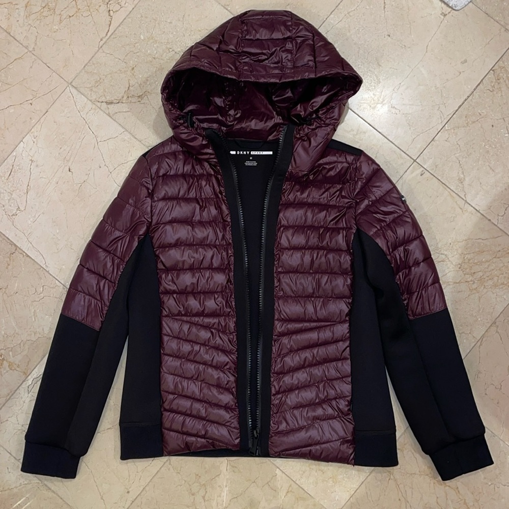 DKNY sport neoprene and puffer jacket